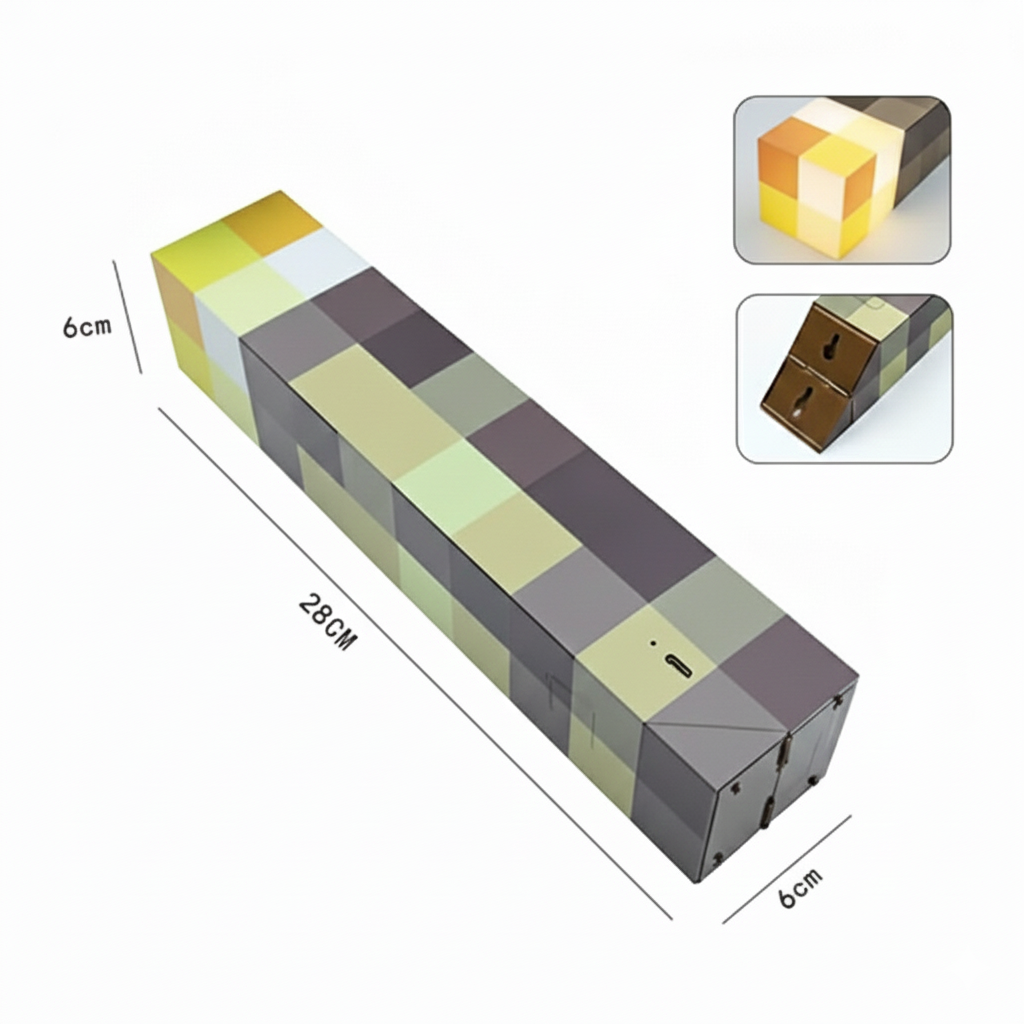 GlowBlock Wall Torch Light