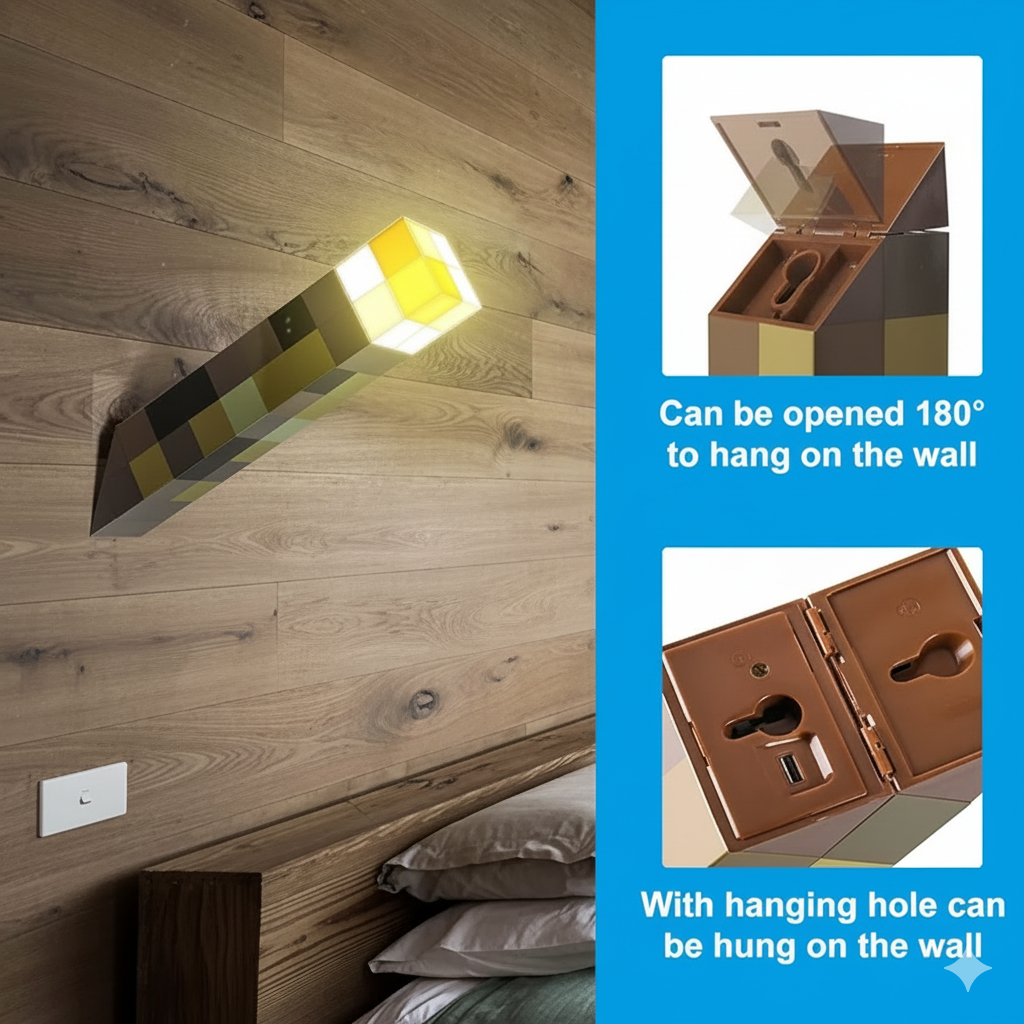 GlowBlock Wall Torch Light